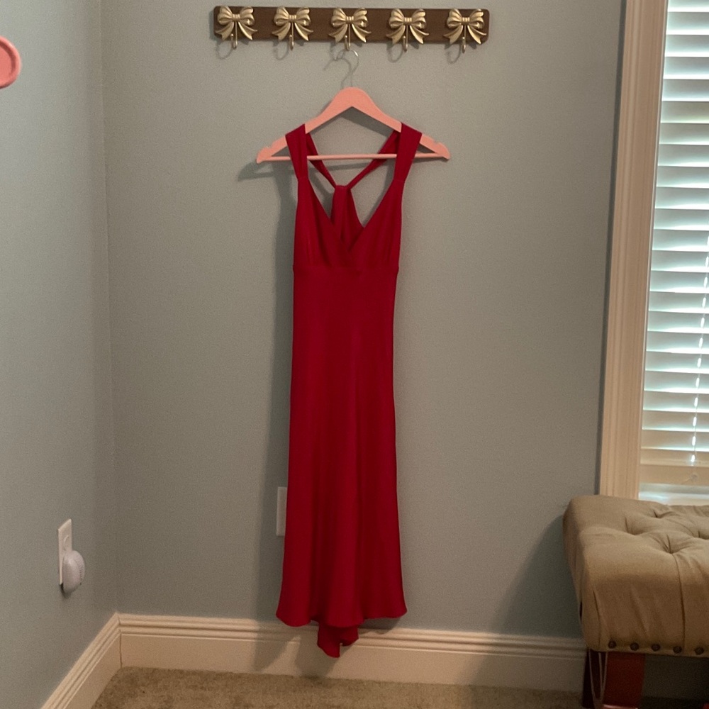 J. Crew Asymmetrical Red Dress